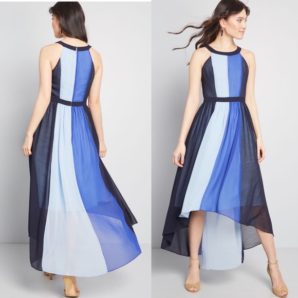 Modcloth Dresses & Skirts - ModCloth Peachy Queen Maxi Dress Shades of Blue